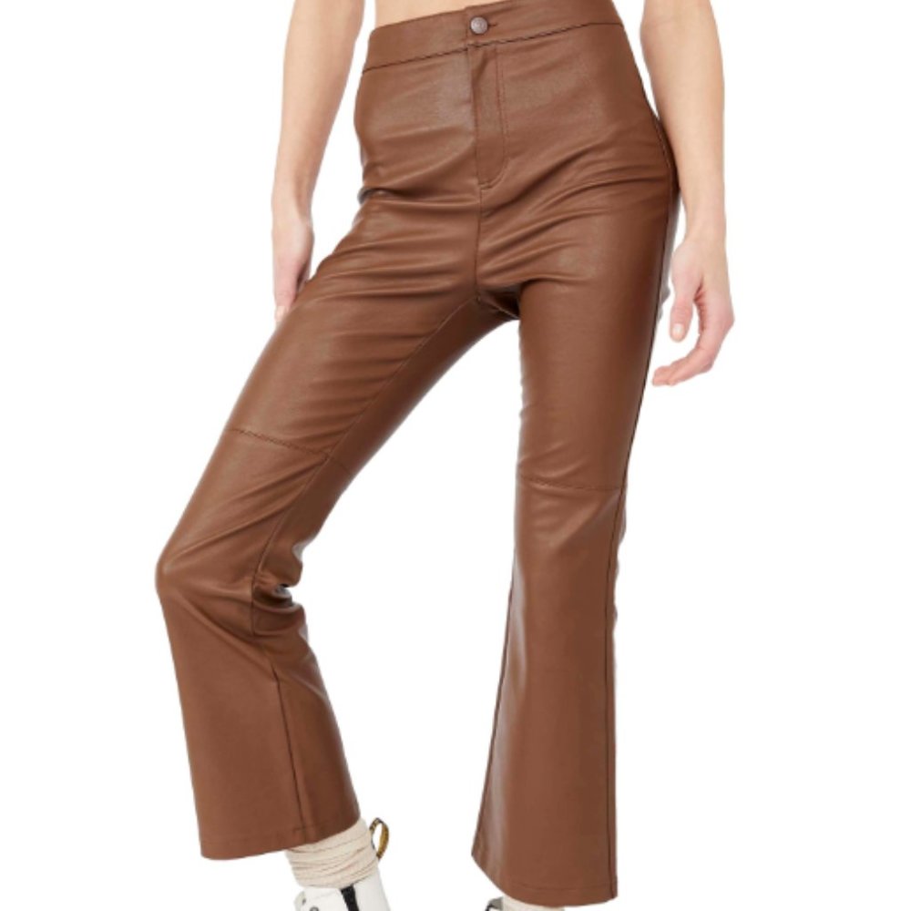Free People Sasha Crop Faux Leather Pants